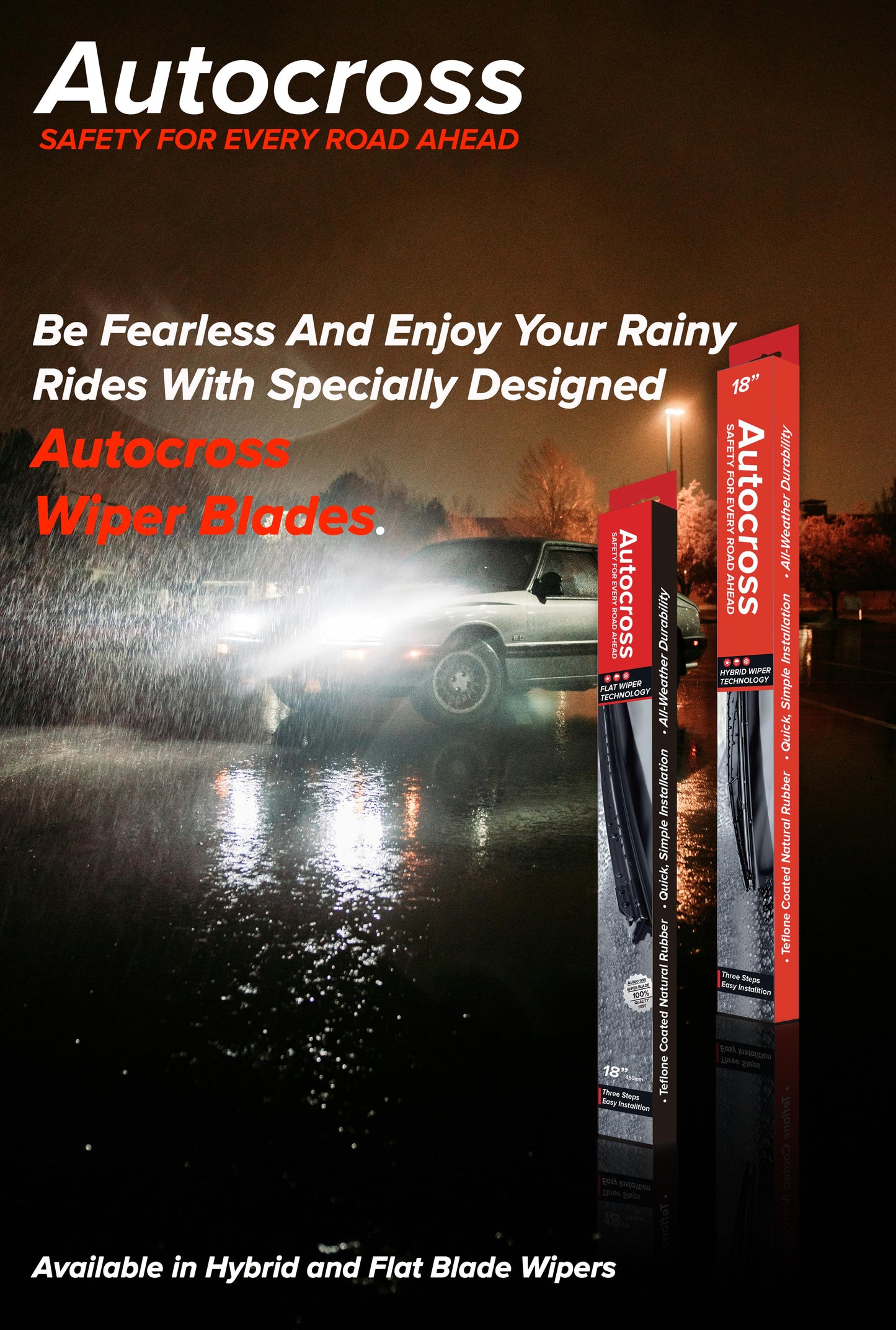 Autocross Automotive Windshield Hybrid Wiper Blade