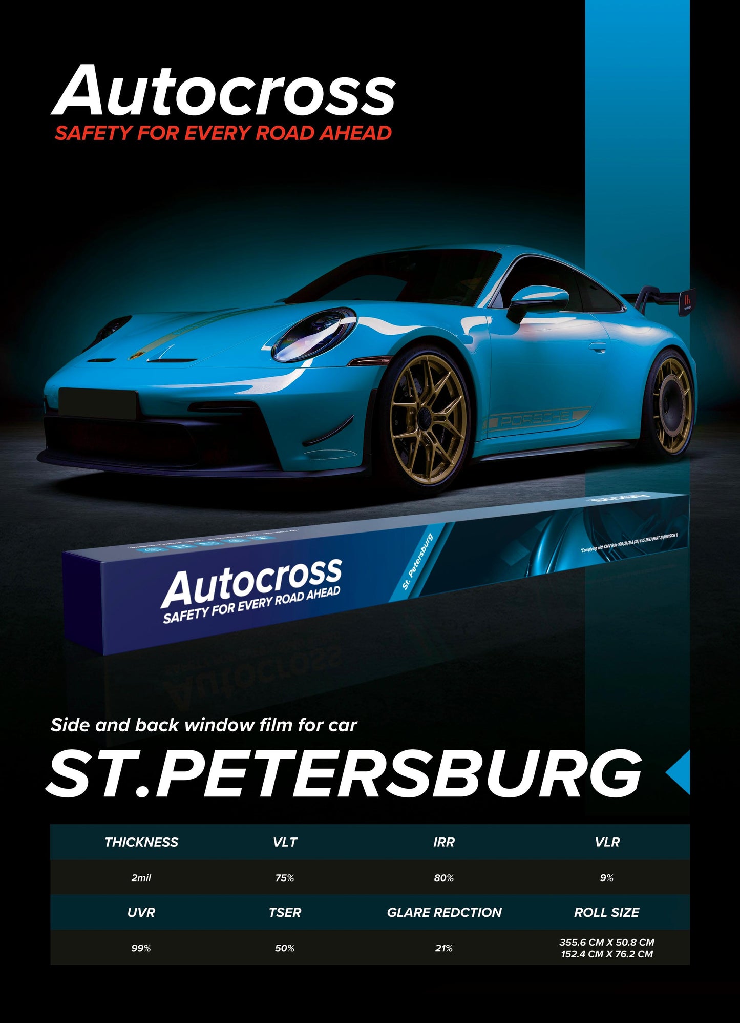Autocross Automotive St. Petersburg Window Film